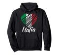 Proud Italian Italia Italian Heart Hoodie - Fun Novelty Design for Adults