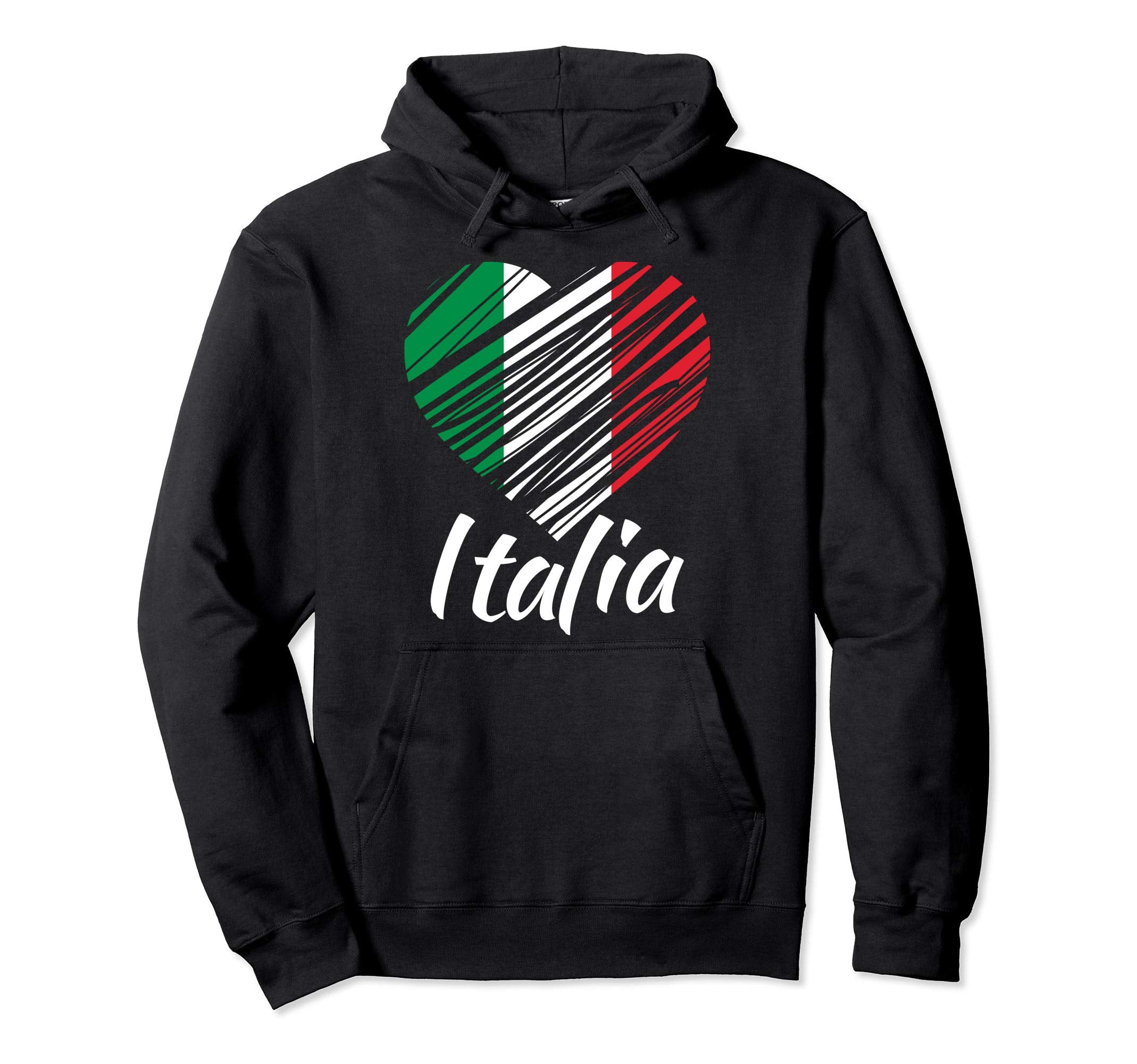 Proud Italian Italia Italian Heart Hoodie - Fun Novelty Design for Adults