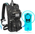 Hydration Backpack, Tactical Molle Water with 2L TPU Water Bladder, for Men Women Lightweight Water Backpack, Hydration Pack for Hiking, Biking, Climbing and Hunting