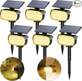 Fabrito Solar Spot Lights Outdoor 136 LEDs, Large Area Lighting Solar Lights Outdoor, 6 Pack IP65 Waterproof Landscape Spotlights Auto On/Off for Yard, Garden, Pathway, Plants,Tree (Warm White)