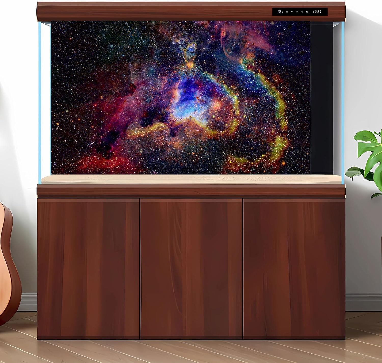 Outer Space Aquarium Background Fantasy Alien Planet Nebula and Galaxies Terrarium Background Stars Nebula Atmosphere Fish Tank Background Outer Space Reptile Tank Background 24x16in