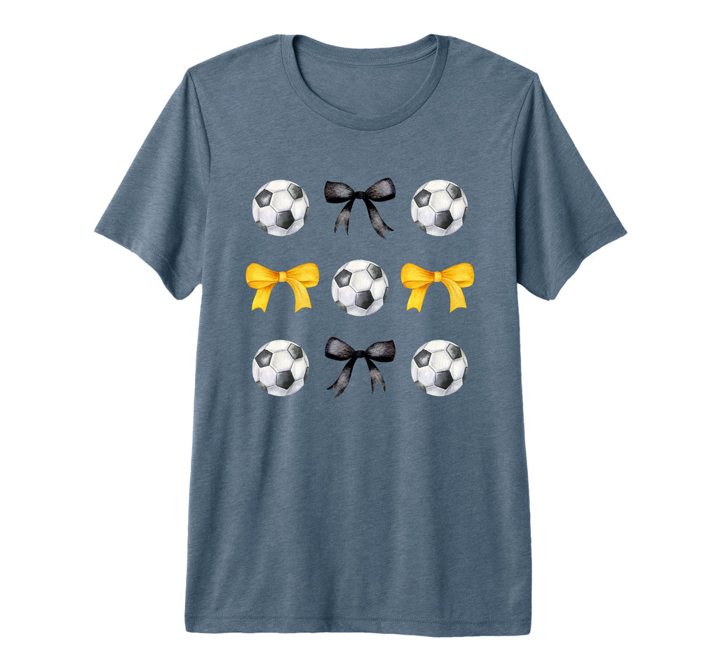 Soccer Ball Bows Womens Soccer Player T-Shirt - Novelty Apparel Unisex