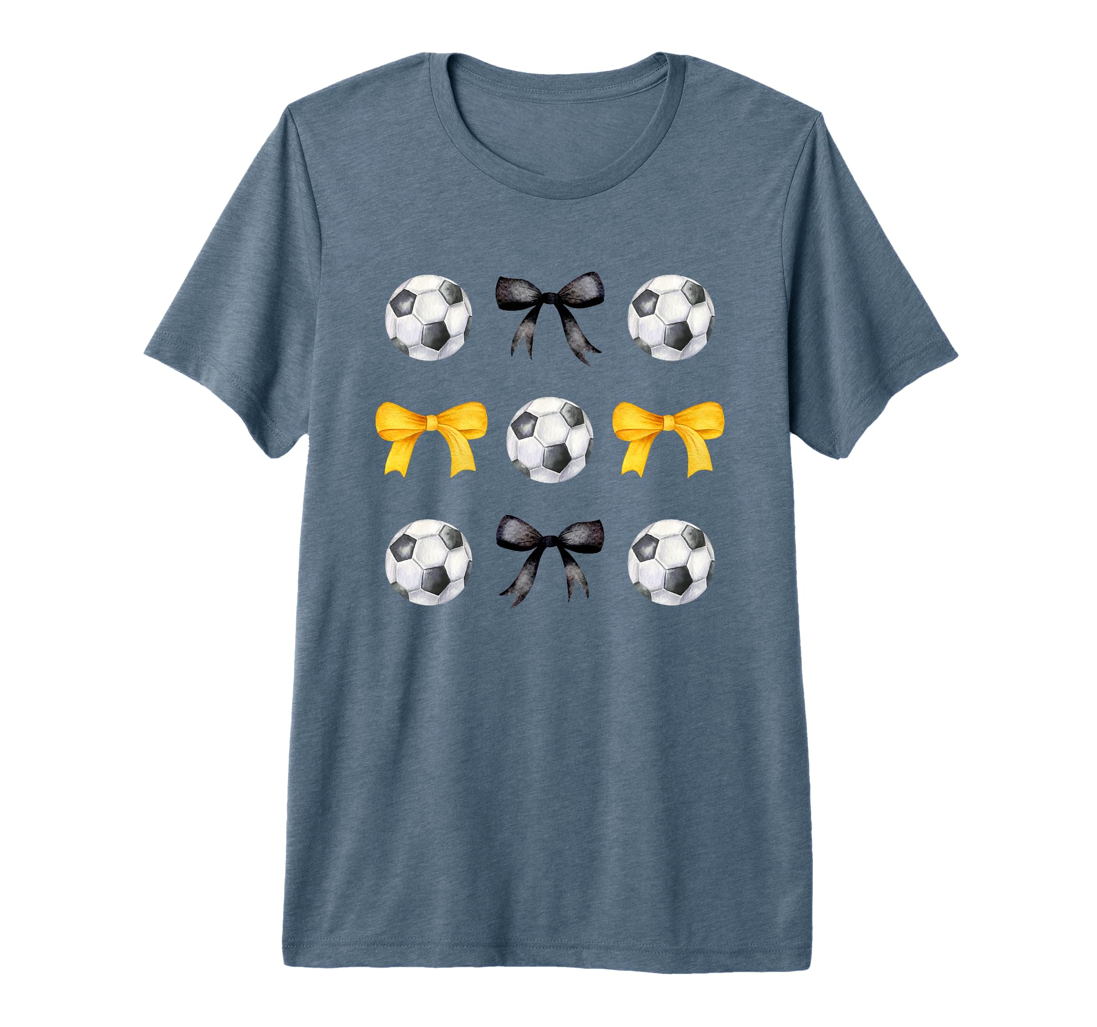 Soccer Ball Bows Womens Soccer Player T-Shirt - Novelty Apparel Unisex