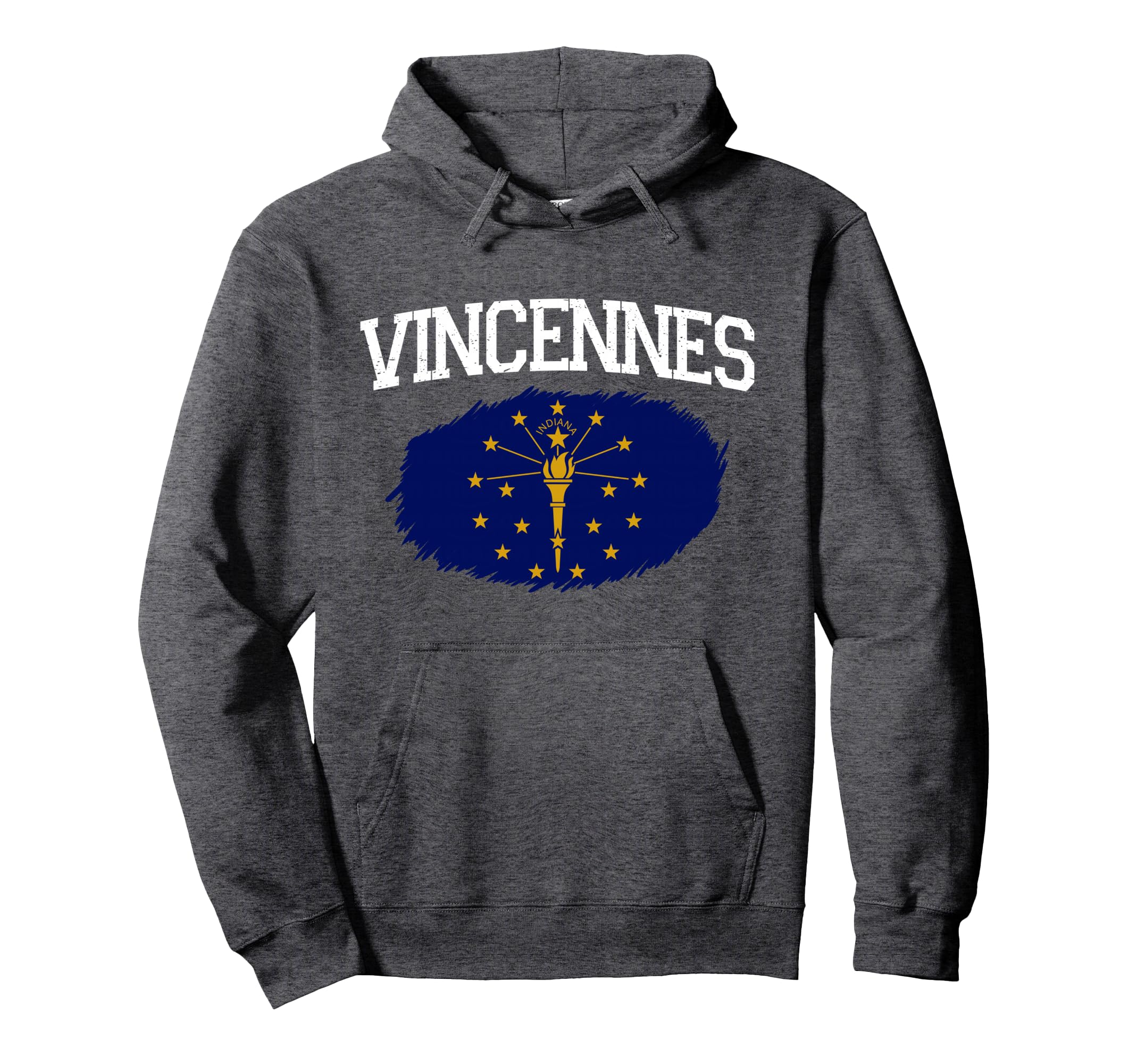 Vincennes Indiana Flag Usa Sports Hoodie - Aesthetic Graphic Unisex