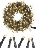 Soft Magic Twinkle Christmas String Lights 100 LED (Warm White) 36 FT, Plug in, Connectable Waterproof Green Wire, Decorations Indoor Outdoor Patio Yard Garden Wedding