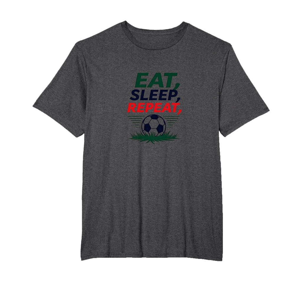 Eat Sleep Soccer Repeat Funny Sports Fan T-Shirt - Minimalist Print Unisex
