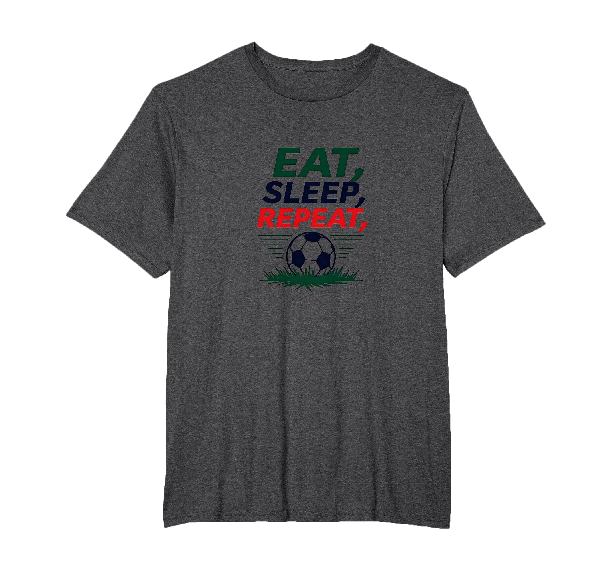 Eat Sleep Soccer Repeat Funny Sports Fan T-Shirt - Minimalist Print Unisex
