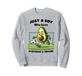 Just Who Loves Avocado And Soccer Sweatshirt - Trendy Graphic Men Women