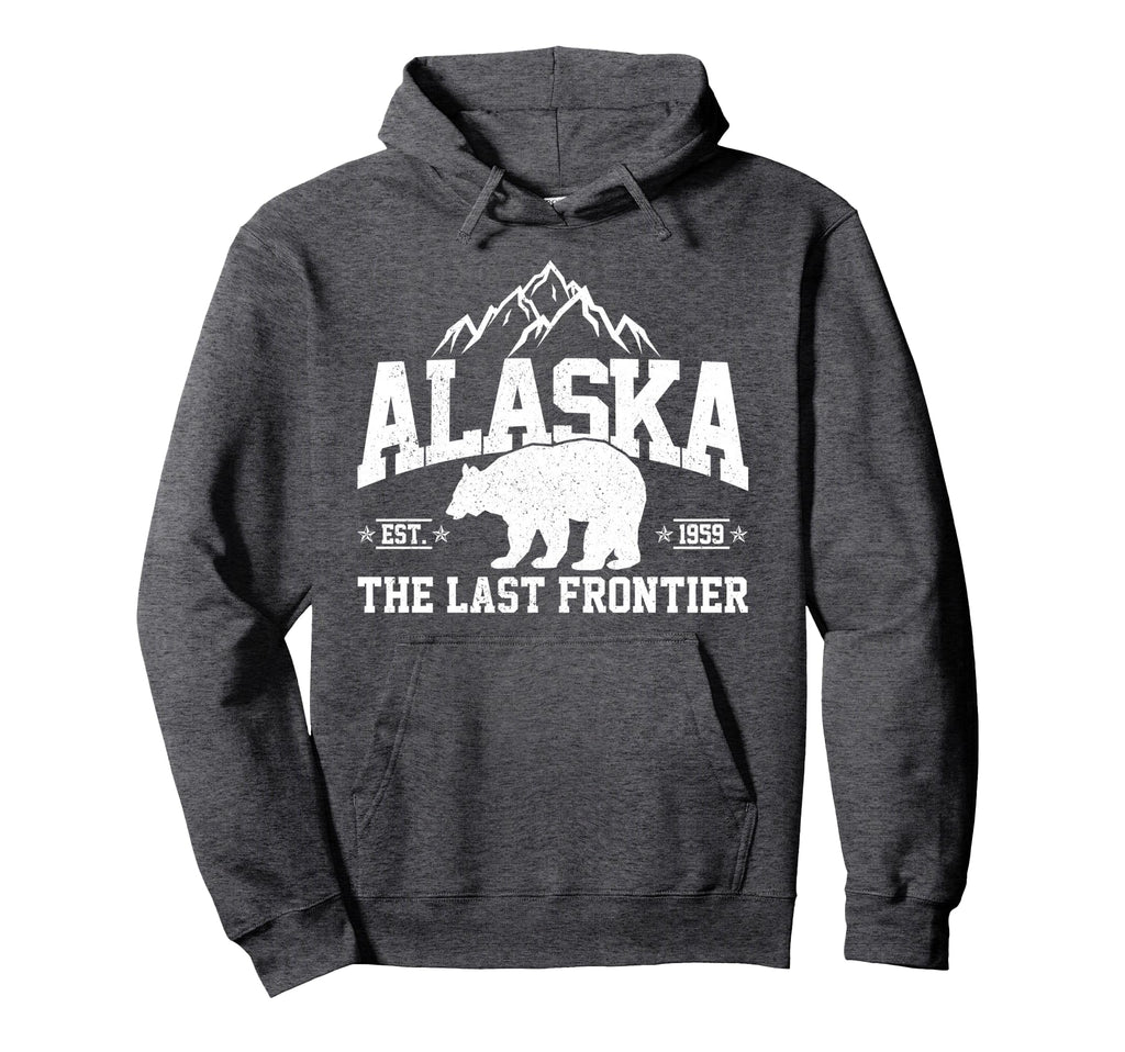 Alaska Last Frontier Est 1959 Grizzly Bear Hoodie - Graphic Print Unisex