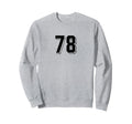 Number 78 80S 90S Soccer Team Jersey Sweatshirt - Aesthetic Graphic Unisex