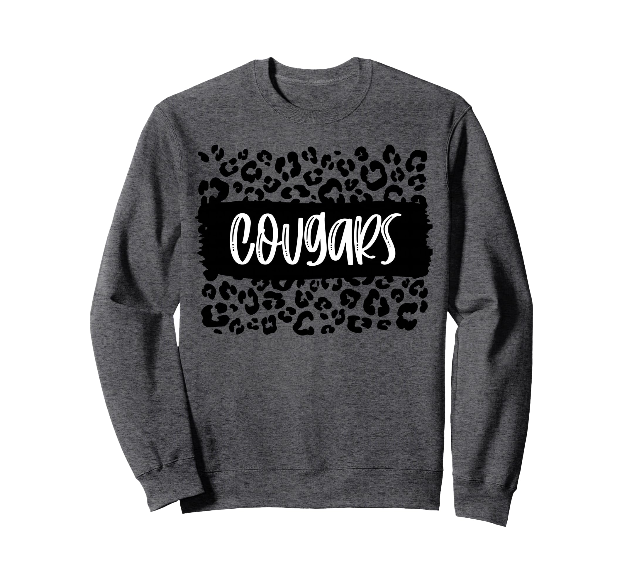 Cougars Team Mascot School Spirit Sweatshirt - Custom Art Print Unisex