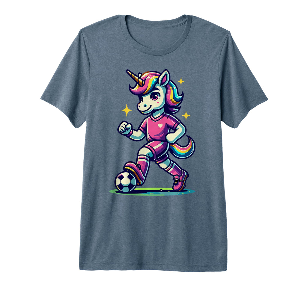 Footballer Unicorn Fans Soccer Team T-Shirt - Minimalist Print Unisex
