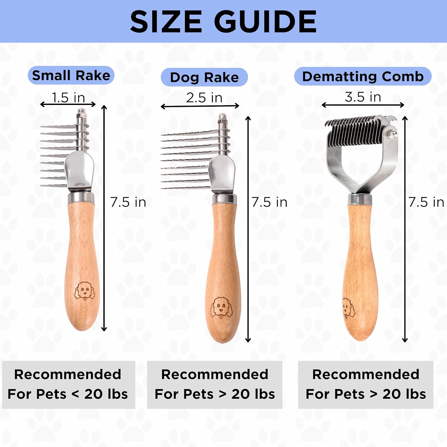 Dematting Rake for Dog (Small)