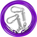Dog Tie Out Cable - 10/15/20/25/30FT Heavy Duty for Large Dogs Up to 250LBS - Rosy Pink/Blue/Purple/Silver/Red/Green/Yellow