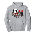 Soccer Mom 10 Custom Number Mothers Hoodie - Streetwear Style for Adults