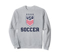United States Soccer Icon Gray Sweatshirt - Custom Art Print for Adults