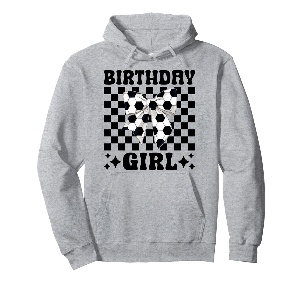 Birthday Soccer Coquette Bow Hoodie - Trendy Graphic Men Women