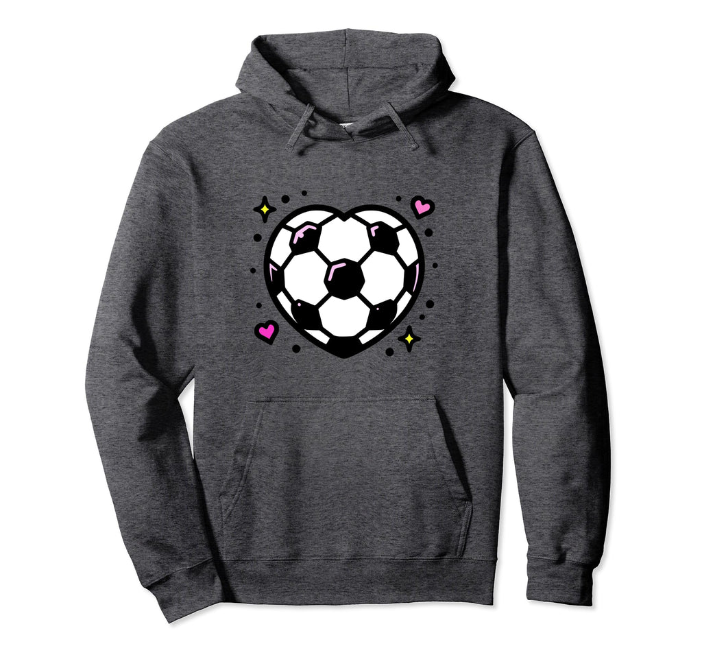 Soccer Ball Heart Mom Fan Casual Hoodie - Trendy Graphic Men Women
