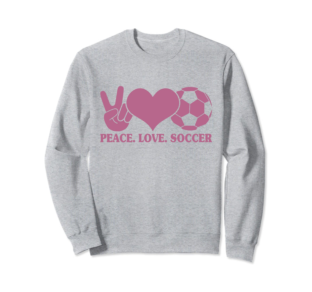 Peace Love Soccer Soccer Player Soccer Sweatshirt - Streetwear Style Unisex