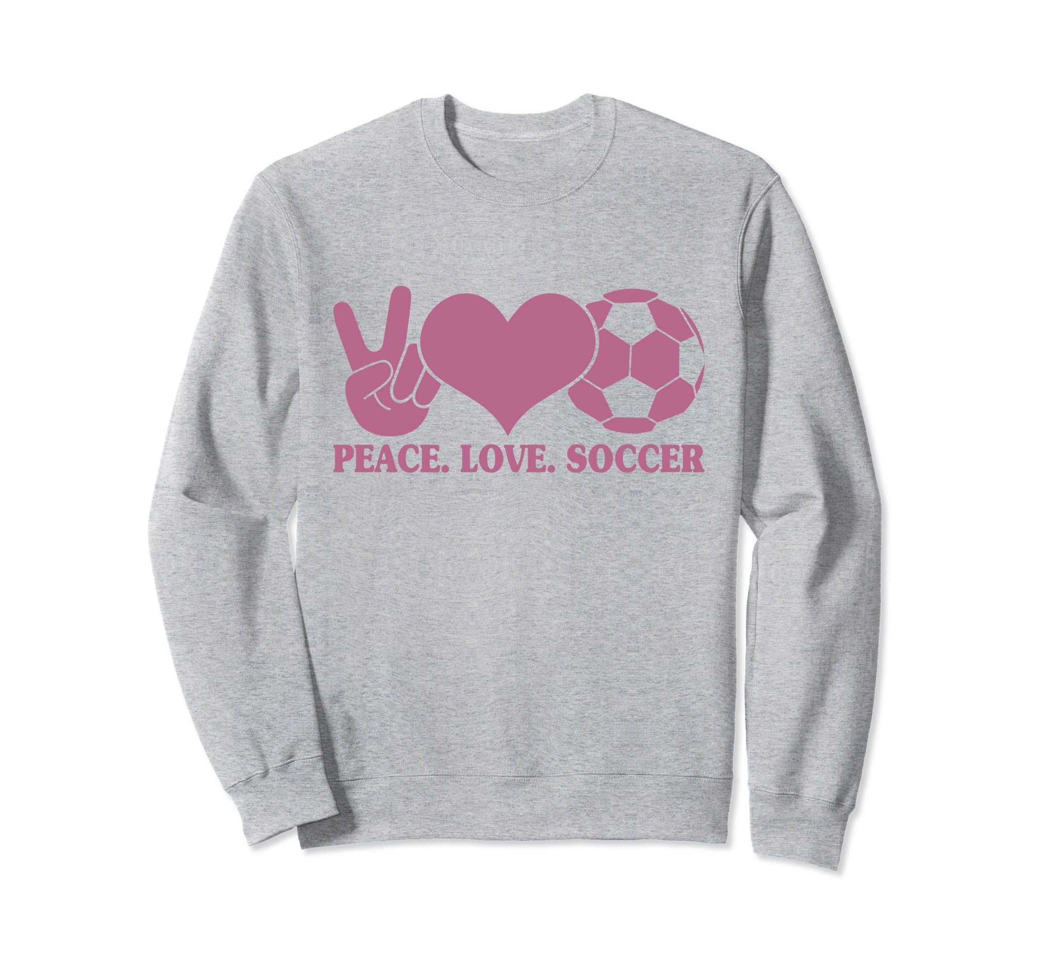 Peace Love Soccer Soccer Player Soccer Sweatshirt - Streetwear Style Unisex