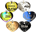 Personalized Dog Tag with 5 Lines of Custom Deep Engraved Durable Stainless Steel Pet ID Name Tag Designer Small Size Heart