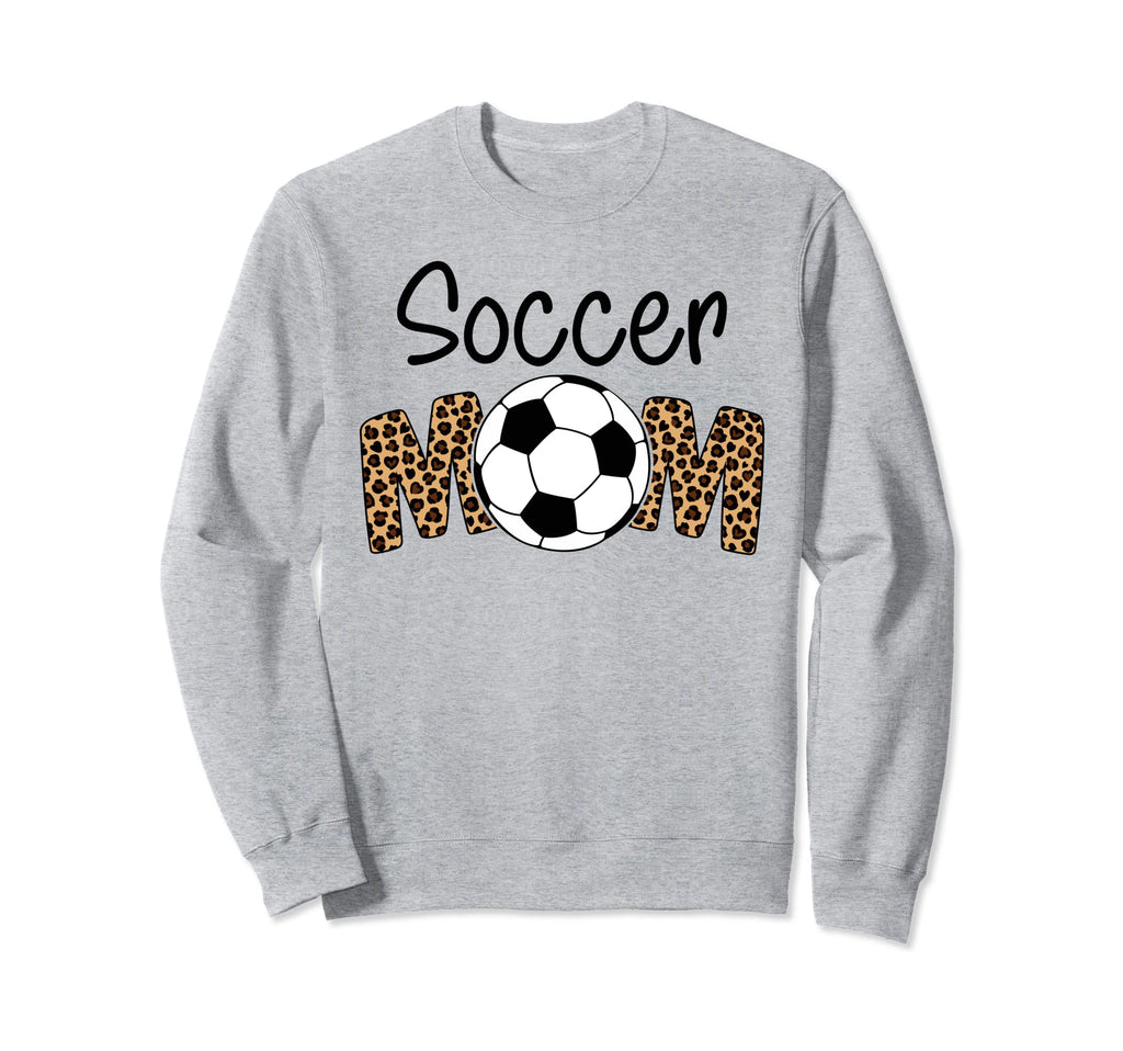 Soccer Mom Leopard Funny Soccer Mom Sweatshirt - Graphic Print Men Women