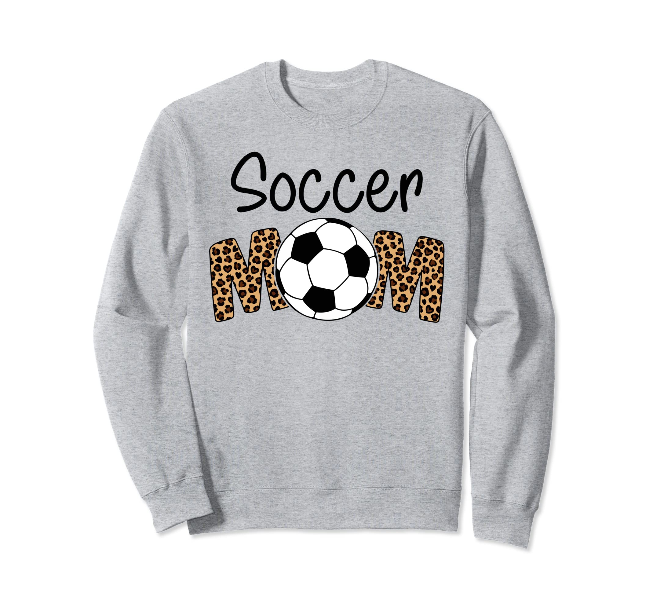 Soccer Mom Leopard Funny Soccer Mom Sweatshirt - Graphic Print Men Women