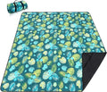 PY SUPER MODE Picnic Blankets Extra Large, Waterproof Foldable Outdoor Beach Blanket Oversized 83x79” Sandproof, 3-Layer Picnic Mat for Camping, Hiking, Travel, Park, Concerts(Yellow Flowers)