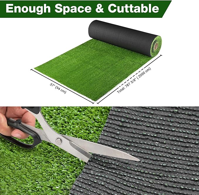 Yescom Sports Sled Strips Turf Gym Turf Flooring for Weight Sled Push Gym Equipment Outdoor Indoor Use 65'x3'(195 Sq.Ft) 0.4" H