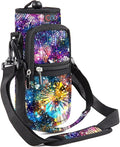 icolor Water Bottle Carrier Bag with Strap 25/32/40 oz Crossbody Bottle Holder with Phone Pocket Sling Sleeve Insulated Neoprene Water Bottle Pouch for Walking Travelling