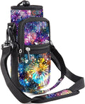 icolor Water Bottle Carrier Bag with Strap 25/32/40 oz Crossbody Bottle Holder with Phone Pocket Sling Sleeve Insulated Neoprene Water Bottle Pouch for Walking Travelling