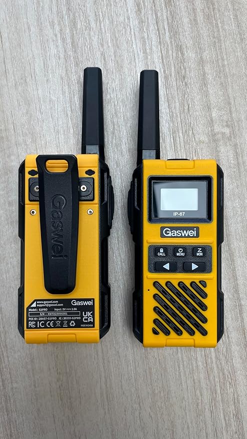 G1pro IP67 Waterproof Floating Walkie Talkies Long Range for Adults,Heavy Duty Two Way Radio with Double Watch,FM Radio,VOX,USB-C,SOS & NOAA Weather Alerts,Rechargeable Lithium Battery(4 Pack)