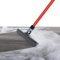 Heavy Duty Floor Squeegee for Concrete and Tile Floor - Silicone Squeegee Broom Floor Scrubber - Large Single Cast Rubber Blade Aluminum Long Handle 360° Swivel Joint - Garage Shower Window Cleaning