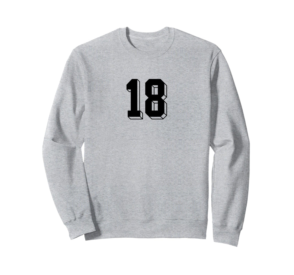 Number 18 80S 90S Soccer Team Sweatshirt - Custom Art Print for Adults