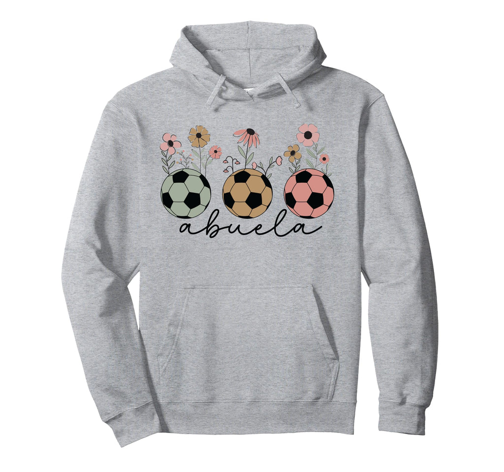 Soccer Abuela Wildflower Floral Spring Hoodie - Graphic Print for Adults