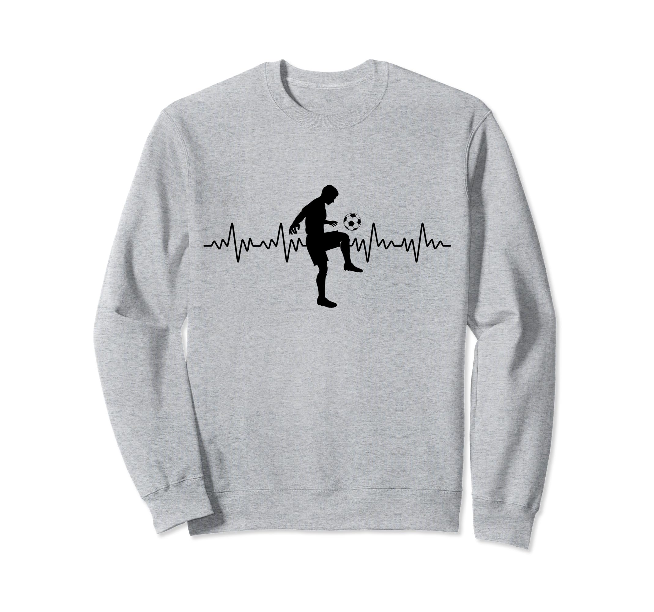 Football Heartbeat Soccer Lovers Sweatshirt - Trendy Graphic Men Women
