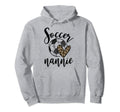 Soccer Nannie Leopard Funny Soccer Hoodie - Casual Everyday Wear for Adults