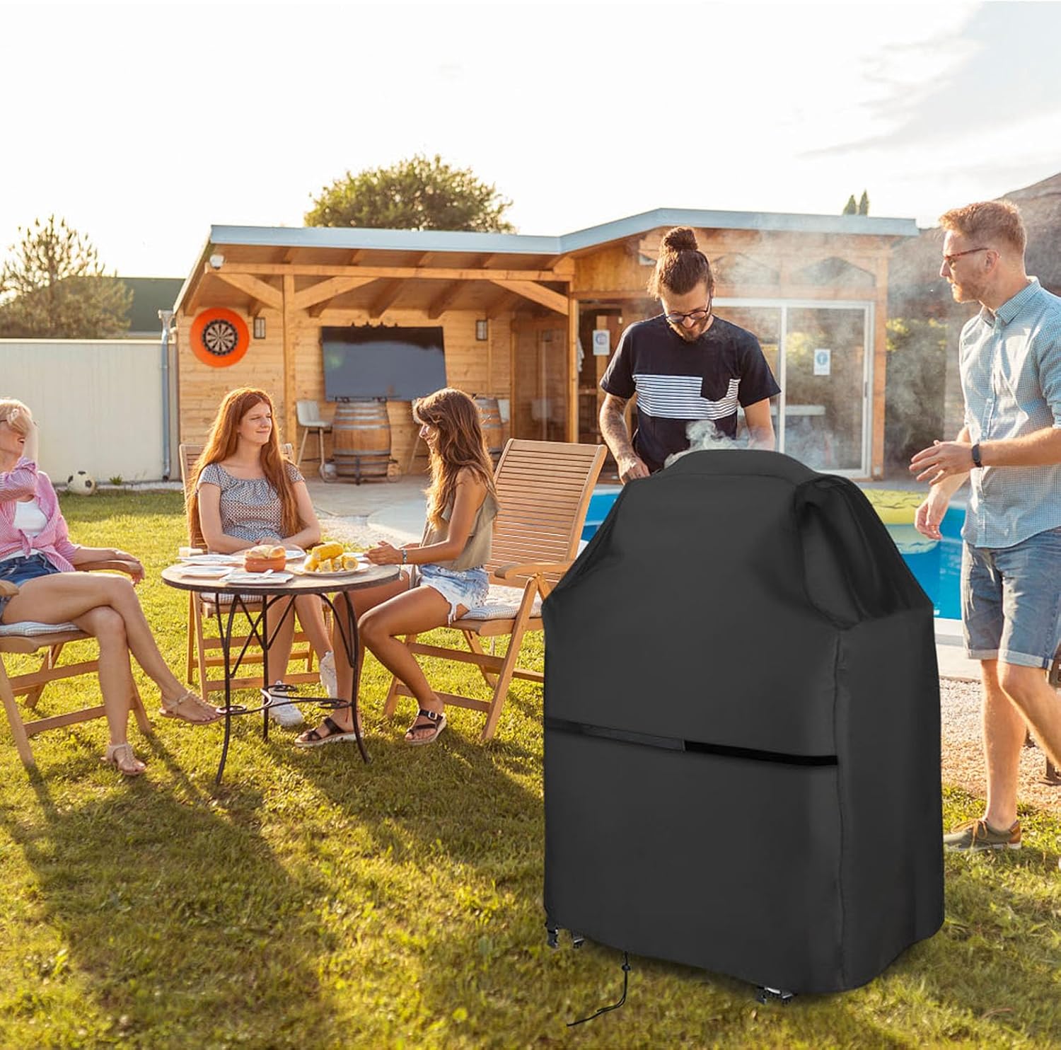 Grill Griddle Cover Compatible for Charbroil Bistro Pro Electric Grill & Griddle, Portable Gas BBQ Covers, Waterproof Outdoor Electric Grills Cover-23 D x 32.8" W x 39.6" H