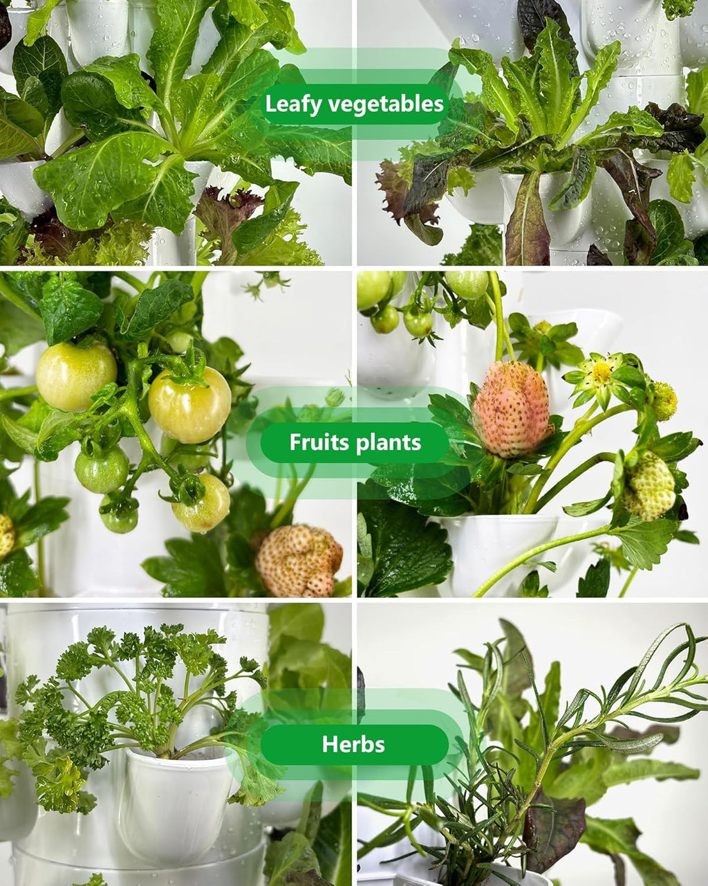 Hydroponic Tower Growing System Kits，30 Pods Vertical Indoor Garden，360° Full-Spectrum Lighs, Automatic Water Circulation System，Suitable for Leafy Greens and Herbs