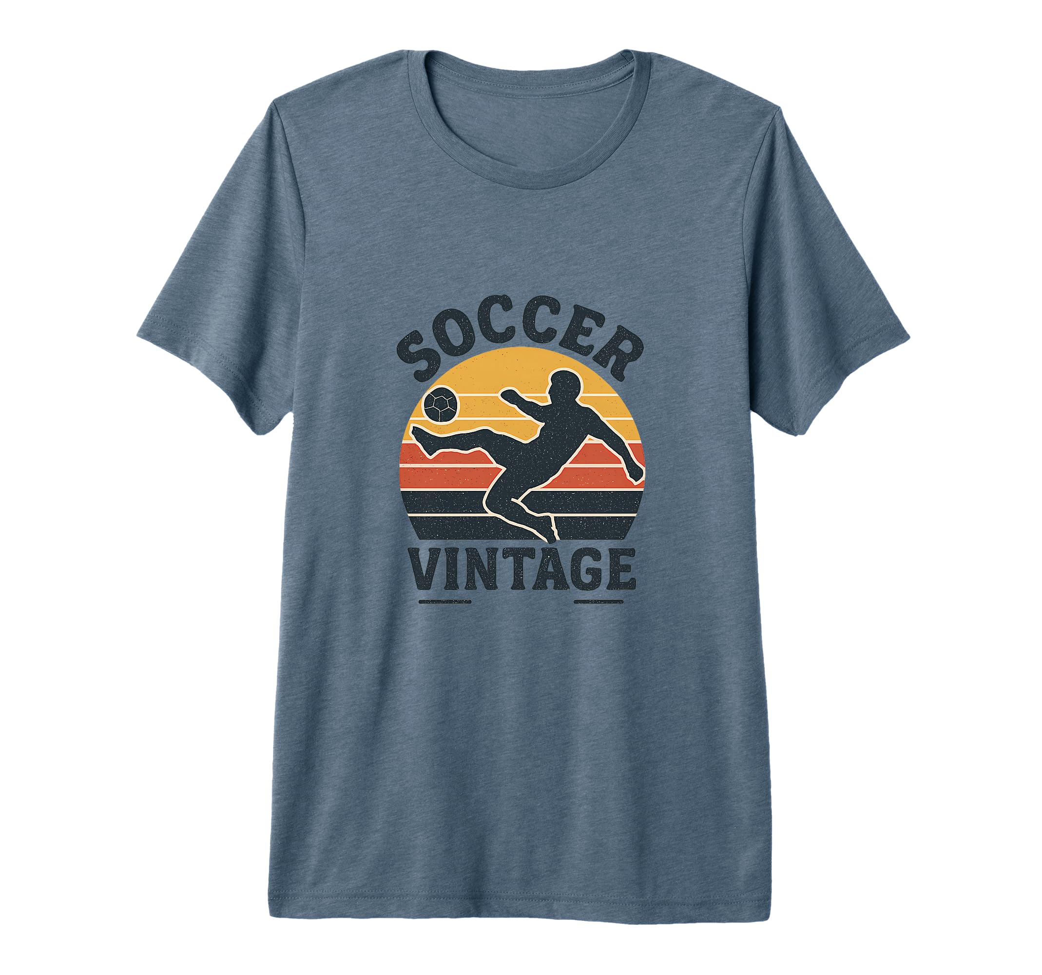 Soccer Silhouette Tri Blend T-Shirt - Novelty Apparel for Adults