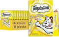 Temptations Creamy Puree Squeezable Lickable Wet Cat Treats with Chicken, 0.42 oz. Tubes, 4 Count, Pack of 11 (44 Total)