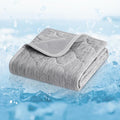 Cozy Bliss Leakproof Cooling Blanket for Small Dogs, Q-Max>0.4, Durable & Washable Dog Cooling Mat for Hot Weather, Soft Pet Throw & Couch Protector for Puppies & Cats, 25x35 Inch, Heather Silver Grey
