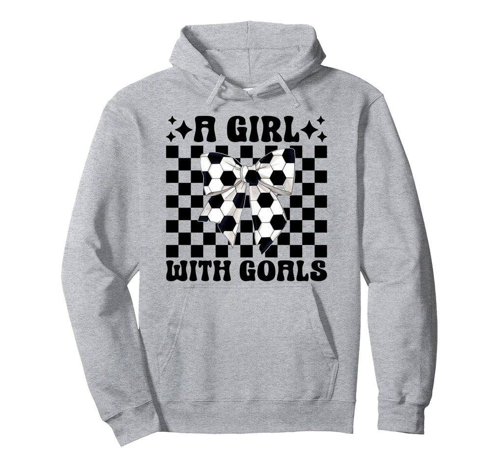 Soccer Coquette Bow Goals Hoodie - Graphic Print Men Women