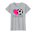 Soccer Lover Heart And Ball T-Shirt - Unique Graphic Men Women