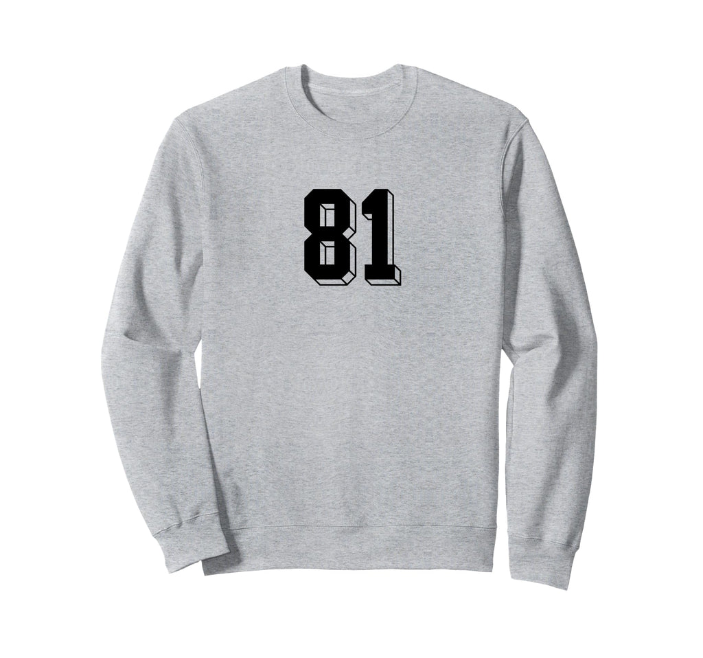 Number 81 80S 90S Soccer Team Sweatshirt - Minimalist Print for Adults