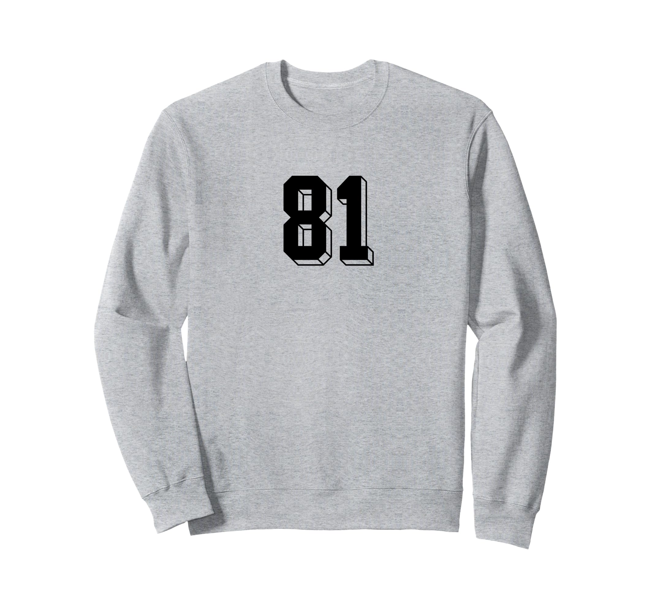 Number 81 80S 90S Soccer Team Sweatshirt - Minimalist Print for Adults