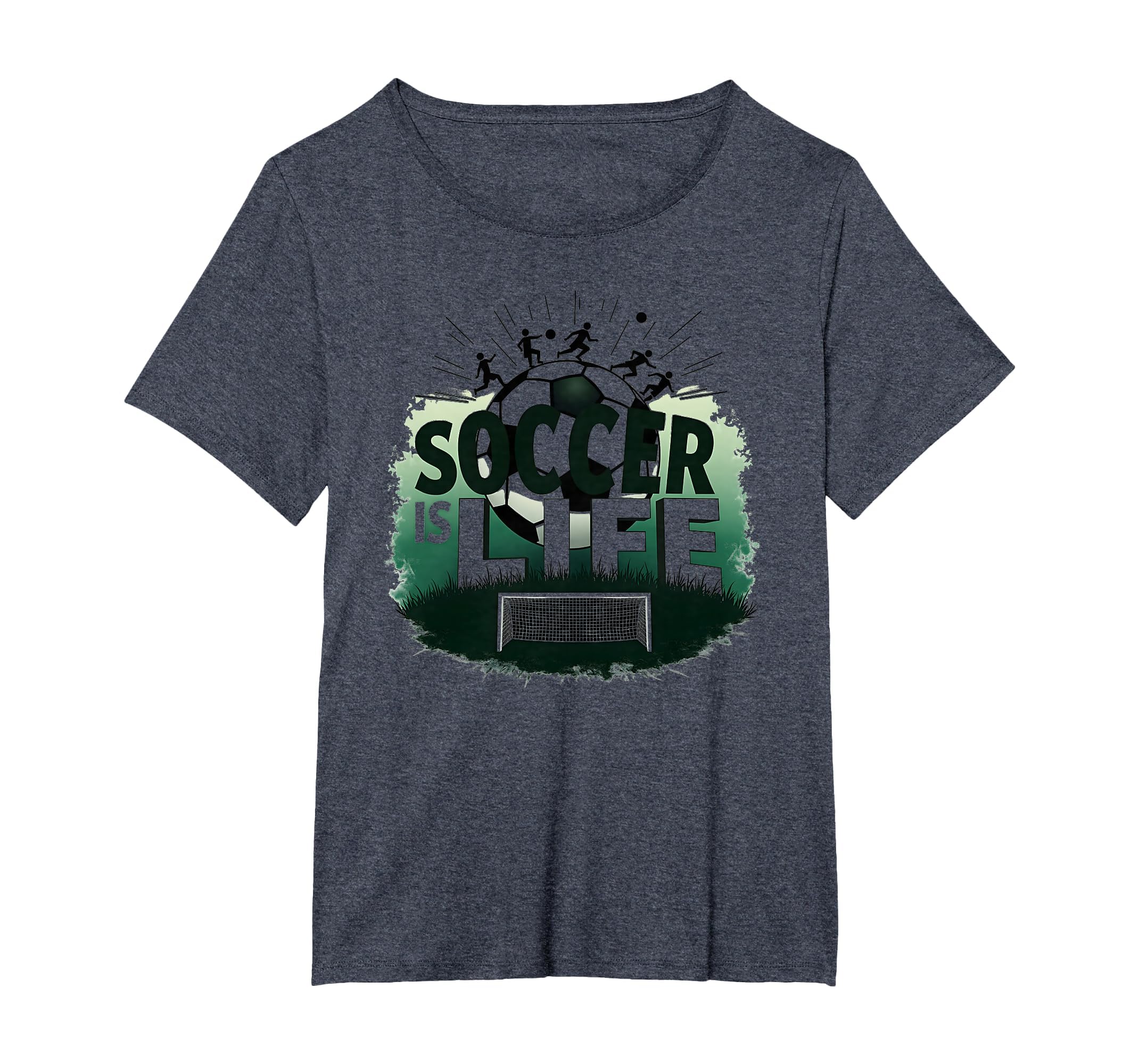 Soccer Is Life Inspiring Football Fan T-Shirt - Custom Art Print Unisex