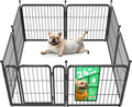 FXW Rollick Unleashed Dog Playpen for Indoor, Yard, RV Camping, 24 inch 8 Panels for Small and Puppy Dogs, Black│Patented