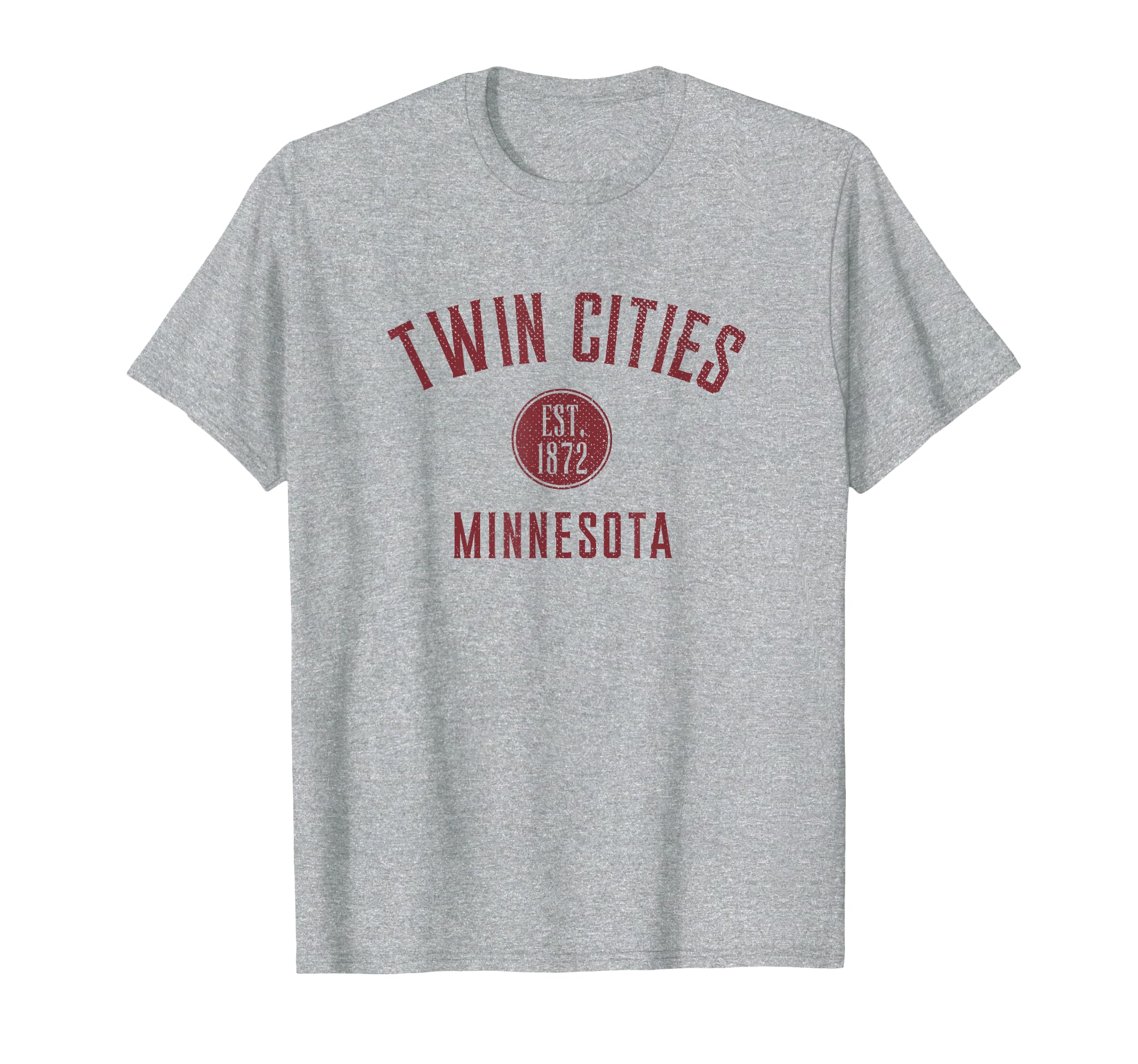 Twin Cities Minnesota Varsity Distressed T-Shirt - Trendy Graphic Unisex
