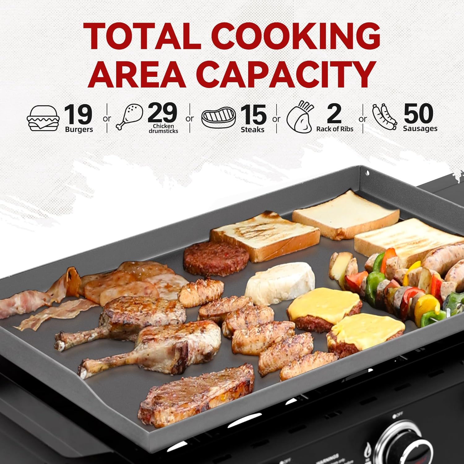Royal Gourmet GB3000H 3 Burner Propane Gas Griddle with Foldable Side Tables, 28-Inch Flat Top Grill with 492 Sq. In. Cooking Area for Backyard and Tailgating, Black